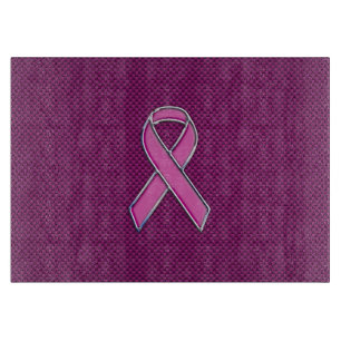 Rosa Ribbon Awareness Carbon Fiber Decor