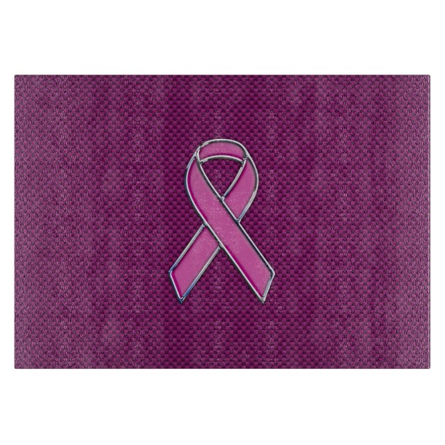 Rosa Ribbon Awareness Carbon Fiber Decor (Framsidan)