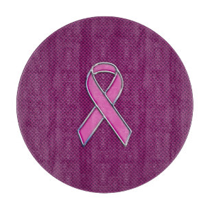 Rosa Ribbon Awareness Carbon Fiber Decor