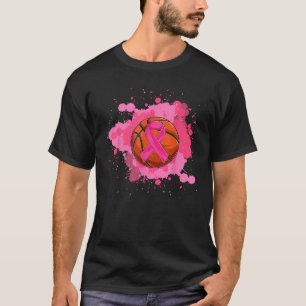 Rosa Ribbon Basketball Breast Cancer Awareness T S Shirt