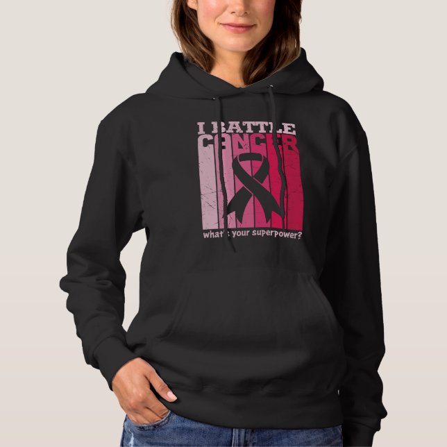 Rosa Ribbon Battle Cancer Survivor Support Warrior T Shirt (Framsida)