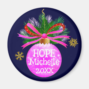 Rosa Ribbon Bauble Magnet