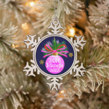 Rosa Ribbon Bauble