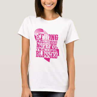 Rosa Ribbon - bekräftelser T Shirt