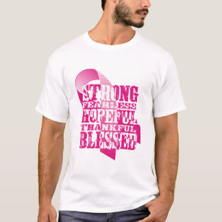 Rosa Ribbon - bekräftelser T Shirt