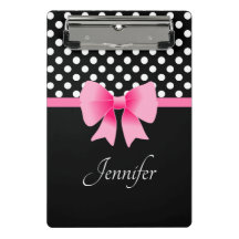 Rosa Ribbon Black & White Polka dots Namn