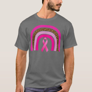 Rosa Ribbon Boho Rainbow Breast Cancer Awareness M T Shirt