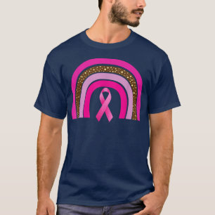 Rosa Ribbon Boho Rainbow Breast Cancer Awareness M T Shirt
