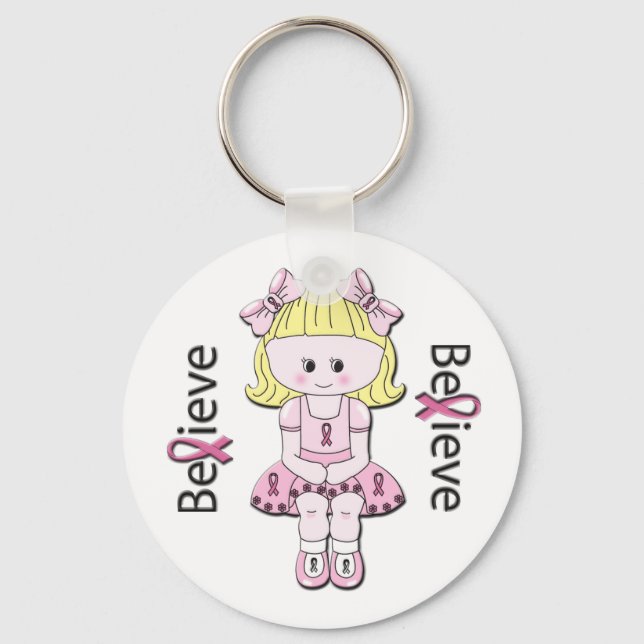 Rosa Ribbon Bonnie Keychain Nyckelring (Framsida)