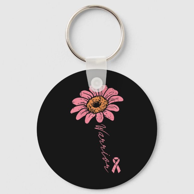 Rosa Ribbon Breast Cancer Awaren Nyckelring (Framsida)