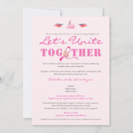 Rosa Ribbon Breast Cancer Awareness Luncheon Inbjudningar