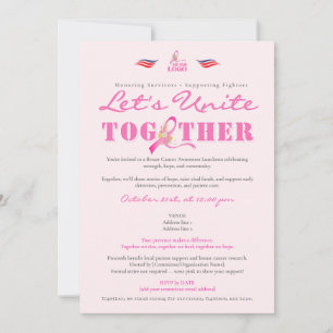 Rosa Ribbon Breast Cancer Awareness Luncheon Inbjudningar