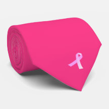Rosa Ribbon Breast Cancer Awareness Neck Tie