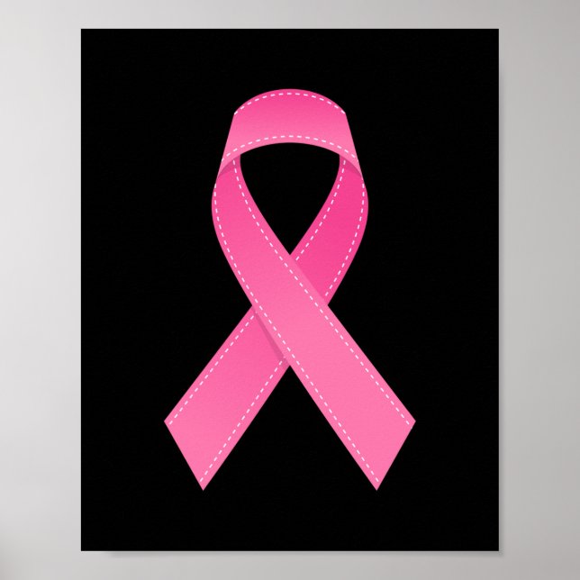 Rosa Ribbon Breast Cancer Awareness Survivor Poster (Framsidan)
