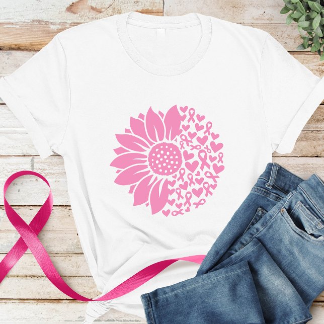 Rosa Ribbon Breast Cancer Awareness T- Shirt T Shirt (Skapare uppladdad)