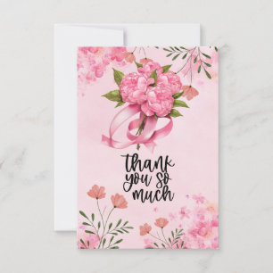 Rosa Ribbon Breast Cancer Awareness with Flowers Tack Kort
