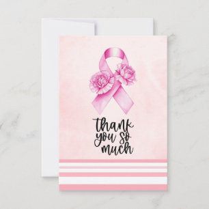 Rosa Ribbon Breast Cancer Awareness with Flowers Tack Kort