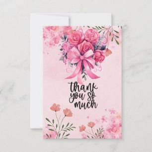 Rosa Ribbon Breast Cancer Awareness with Flowers Tack Kort