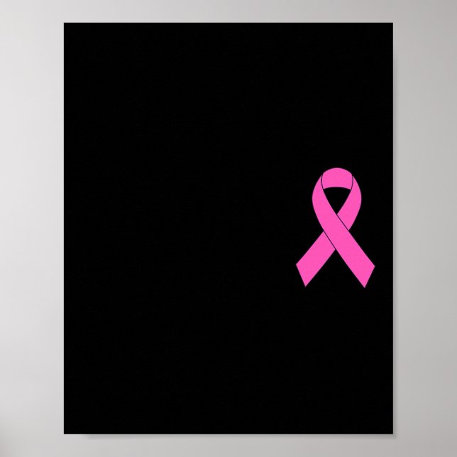 Rosa Ribbon Breast Cancer Awareness Women Manar Poster (Framsidan)