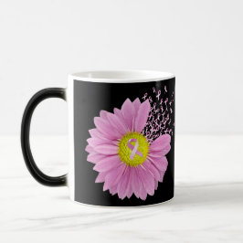 Rosa Ribbon Breast Cancer Daisy Magisk Mugg