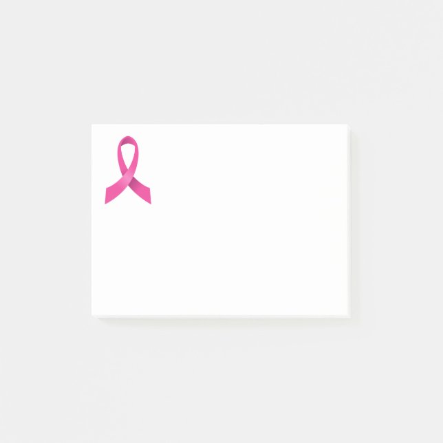 Rosa Ribbon Breast Cancer Faith Hope Kärlek Post-it Block (Framsida)