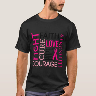 Rosa Ribbon Breast Cancer Fighters Survivors T Shirt