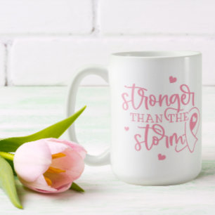 Rosa Ribbon Breast Cancer Kaffemugg