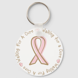 Rosa Ribbon Breast Cancer mot cancer Nyckelring