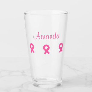 Rosa Ribbon Breast Cancer (Namn) 4Amanda Glaskopp