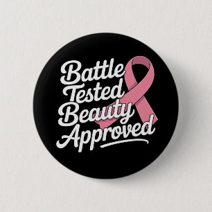 Rosa Ribbon Breast Cancer Warrior Survivor Fighter Knapp