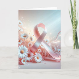 Rosa Ribbon Bröstcancer medvetenhet Kort