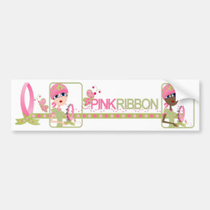 Rosa Ribbon Bumper Sticker Bildekal
