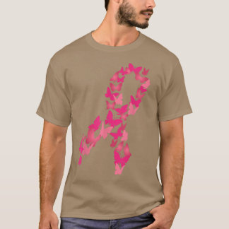 Rosa Ribbon Butterfly Cute Breast Cancer Awareness T Shirt