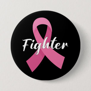 Rosa Ribbon Cancer Awareness Breast Cancer Fighter Knapp