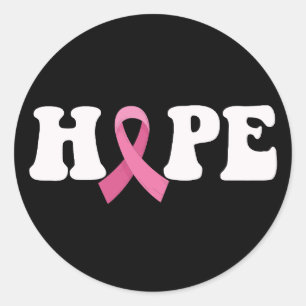 Rosa Ribbon Cancer Awareness Breast Cancer Hope Runt Klistermärke