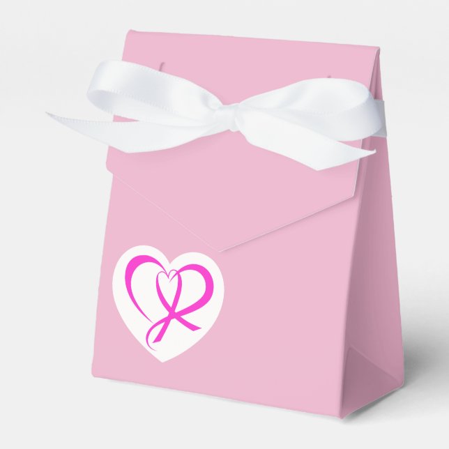 Rosa Ribbon Cancer Awareness - Gift Box Presentaskar (Framsidan Sidan)