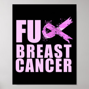 Rosa Ribbon Cancer för bröstcancermedvetenhet Poster