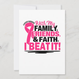 Rosa Ribbon Cancer Survivor Friends Family and Fai Spara Datumet