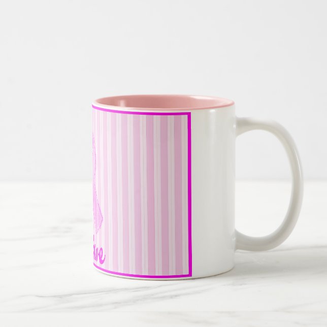 Rosa Ribbon Coffee Mugg (Höger)