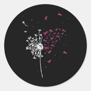 Rosa Ribbon Coola Breast Cancer Awareness Runt Klistermärke