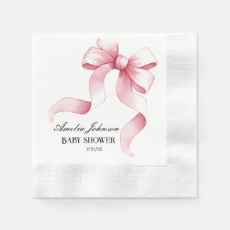 Rosa Ribbon Coquette Pappersservett