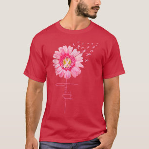 Rosa Ribbon Daisy Faith Breast Cancer Awareness Mo T Shirt