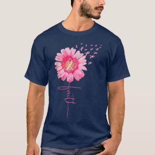 Rosa Ribbon Daisy Faith Breast Cancer Awareness Mo T Shirt