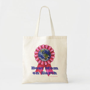Rosa Ribbon Earth, Bästa Mor på jorden Tygkasse