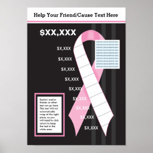 Rosa Ribbon Effort Gage Poster
