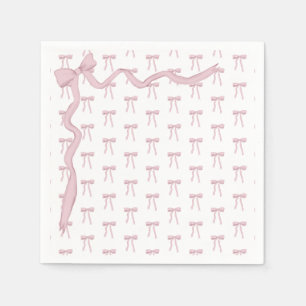 Rosa Ribbon Elegant Baby Shower Pappersservett