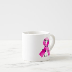 Rosa Ribbon Faith Espresso Mugg Espressomugg