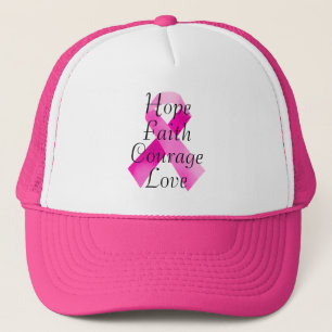 Rosa Ribbon Faith Hat Keps