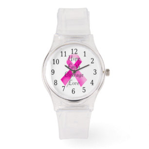 Rosa Ribbon Faith Watch Armbandsur