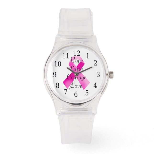 Rosa Ribbon Faith Watch Armbandsur (Framsida)